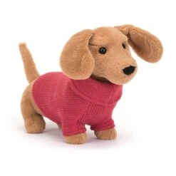Jellycat Sausage Dog With Pink Sweater